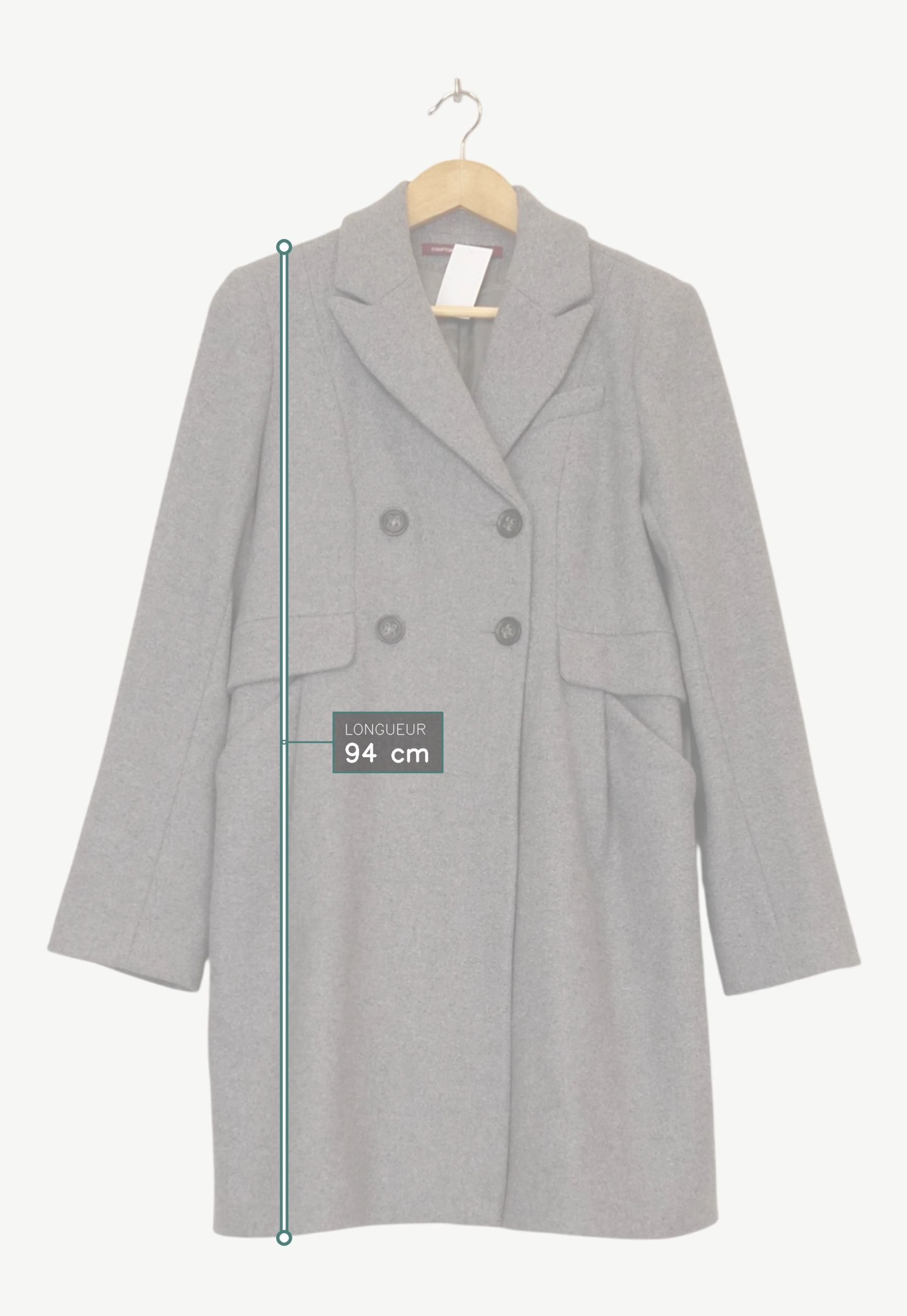 Manteaux gris - Comptoir des cotonniers - Femme 40 - Seconde Main - Image 6