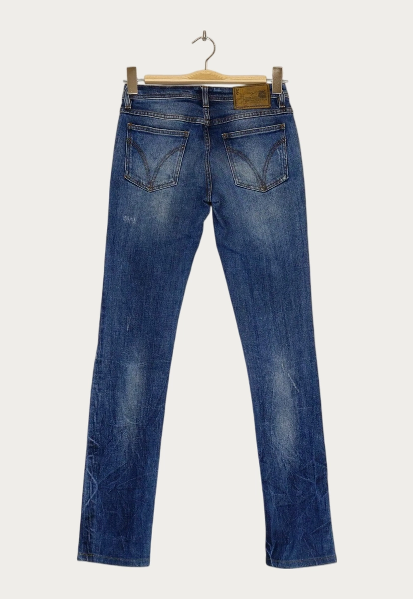 Pantalons bleu - Dolce & Gabbana - Femme 40 - Seconde Main - Image 2