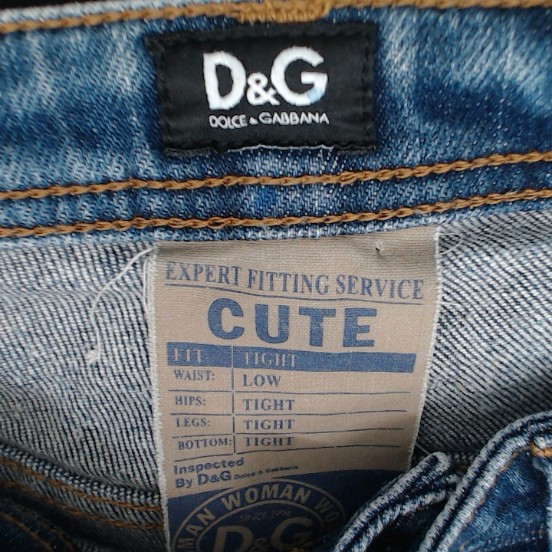 Pantalons bleu - Dolce & Gabbana - Femme 40 - Seconde Main - Image 3