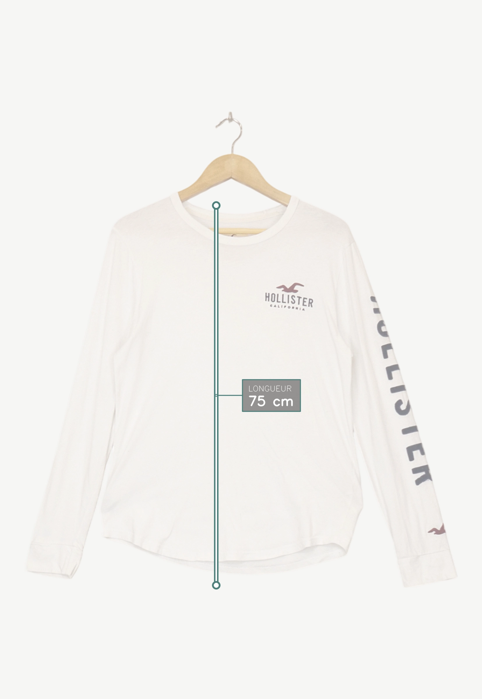 Pulls & Gilets blanc - Hollister - Femme 36 - Seconde Main - Image 6