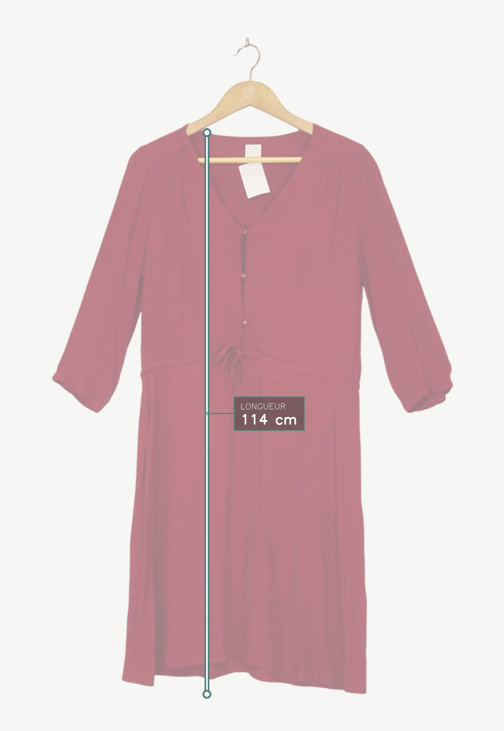 Robes bordeaux - Des petits hauts - Femme 36 - Seconde Main - Image 5