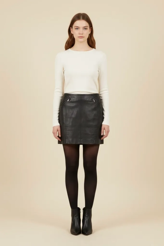 Jupe Noire Comptoir Des Cotonniers - Taille 42, Occasion En Très Bon état, Basique Chic