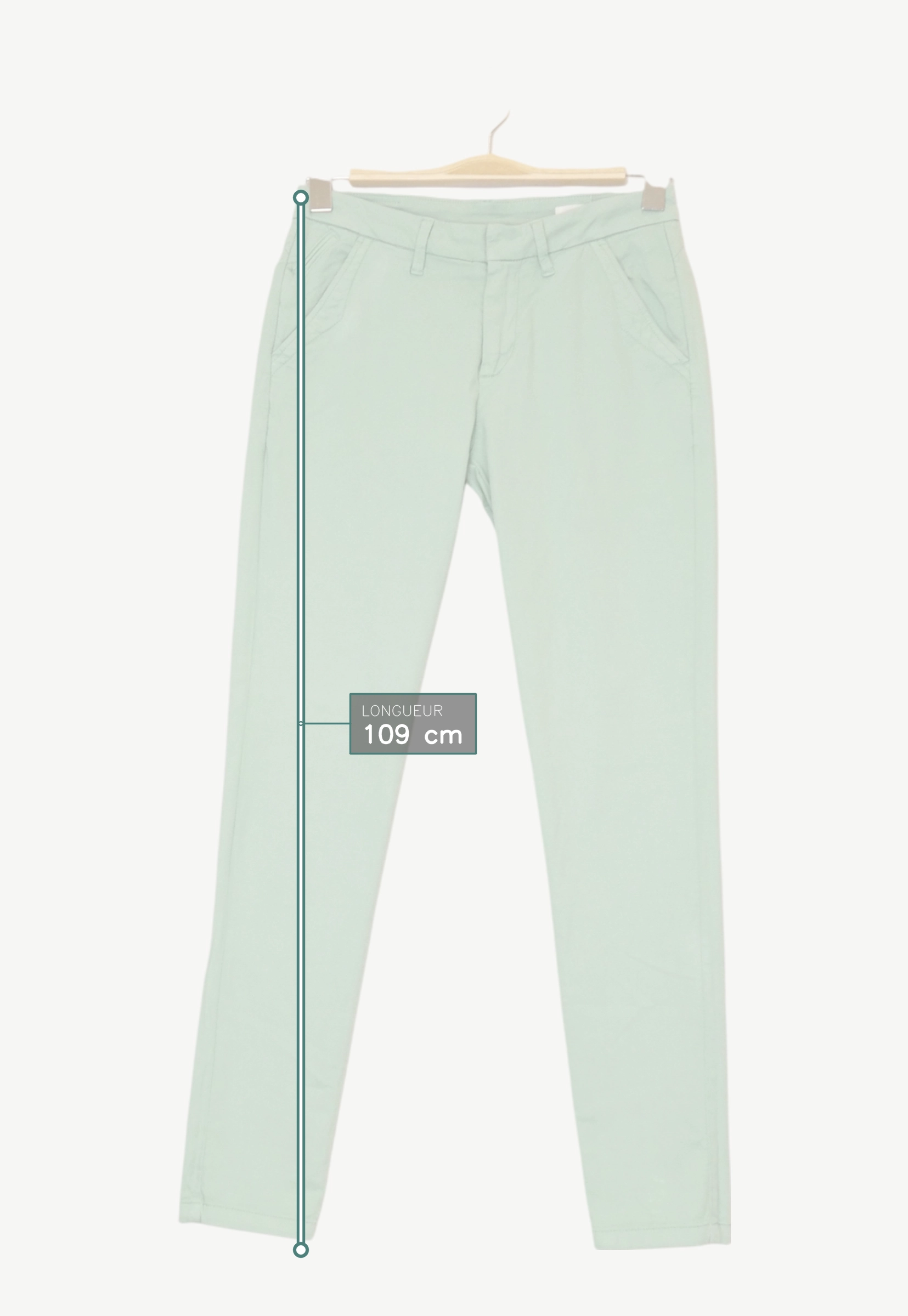 Pantalons vert - Reiko - Femme 36 - Seconde Main - Image 7