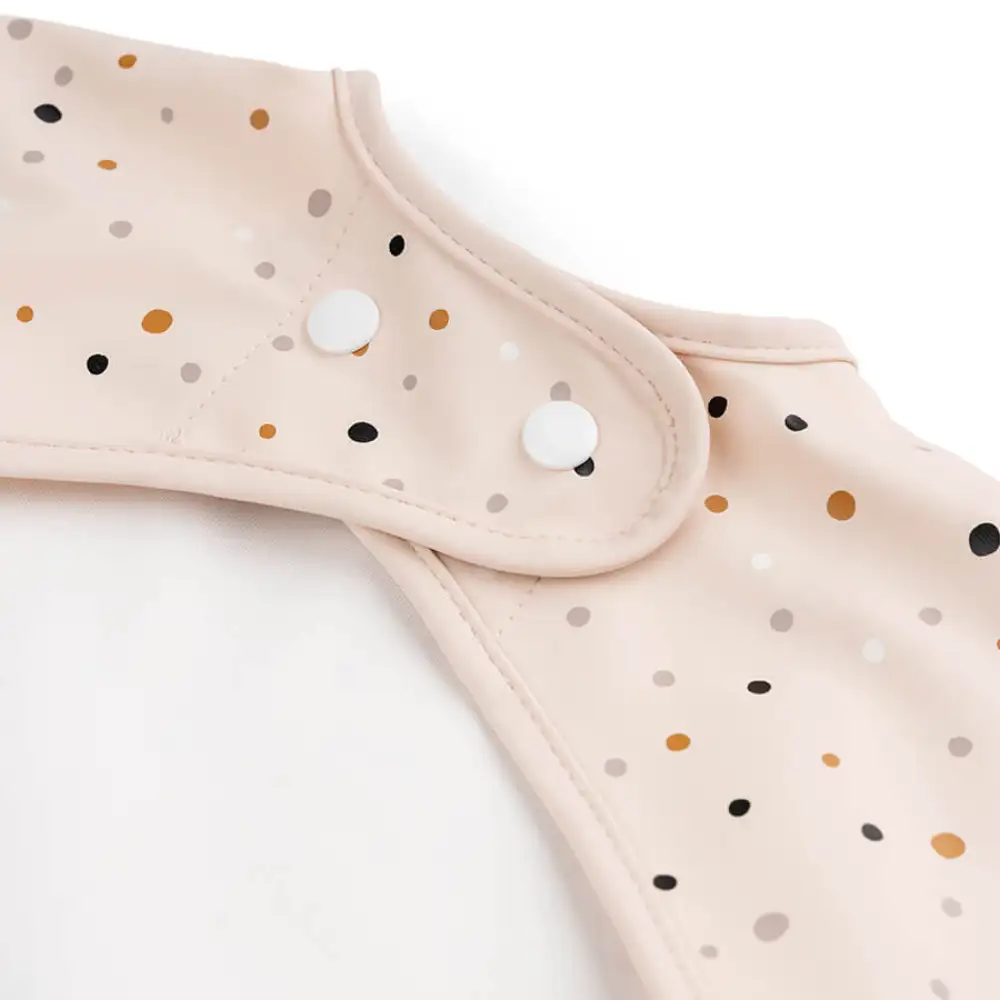 Bavoir à manches avec poche Happy dots Rose  - Image 3