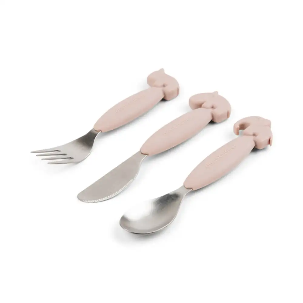 Couverts set de 3 Easy-grip Deer friends Rose  - Image 2