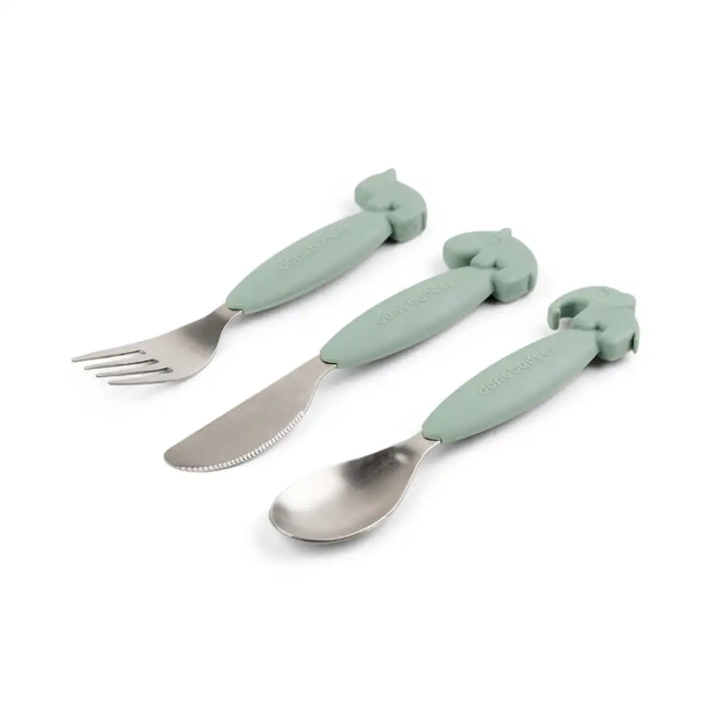 Couverts set de 3 Easy-grip Deer friends Vert  - Image 2