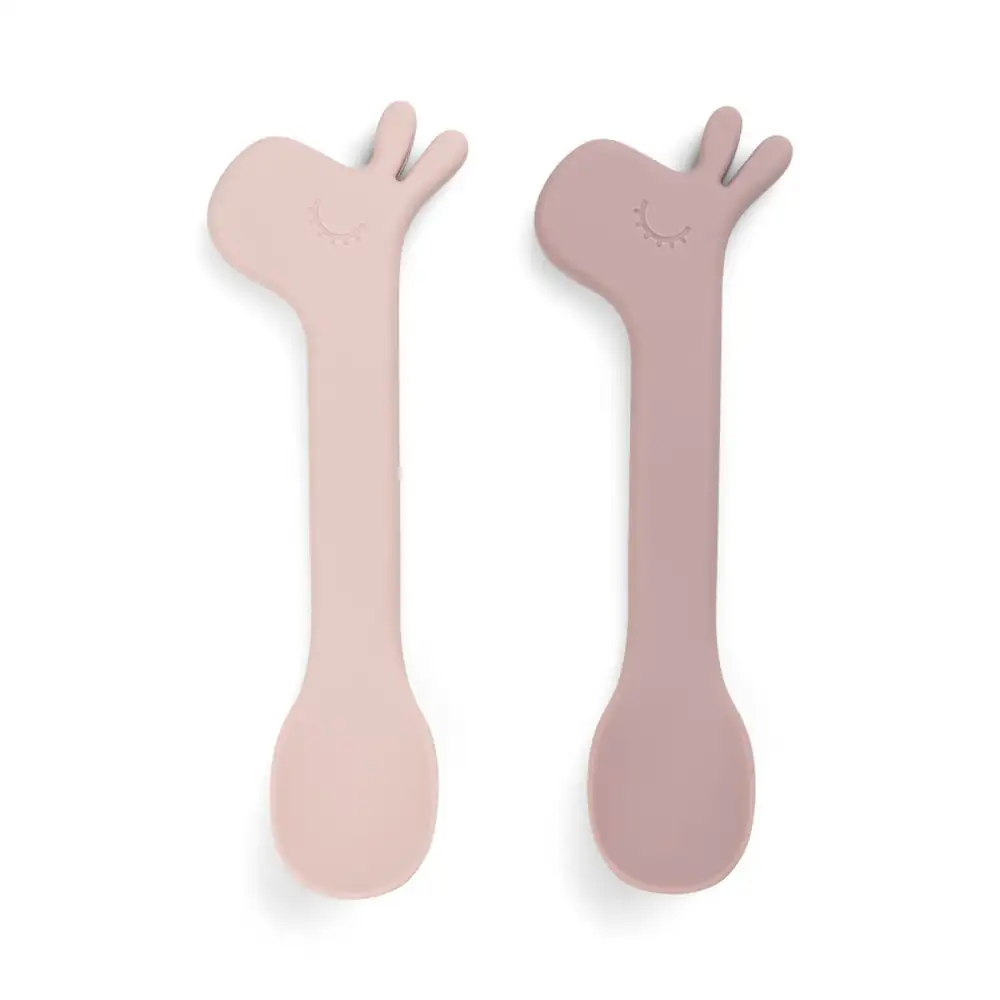 Cuillère silicone lot de 2 Lalee Rose 