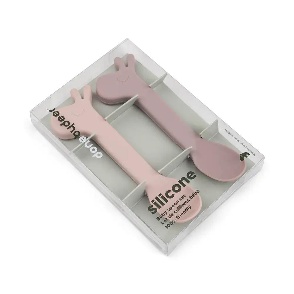 Cuillère silicone lot de 2 Lalee Rose  - Image 4