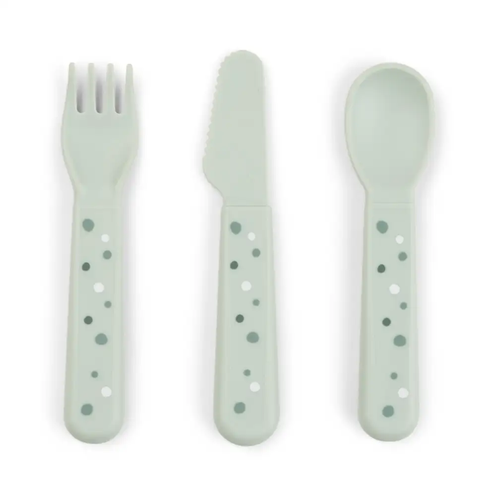 Foodie couverts set de 3 Happy dots Vert  - Image 2