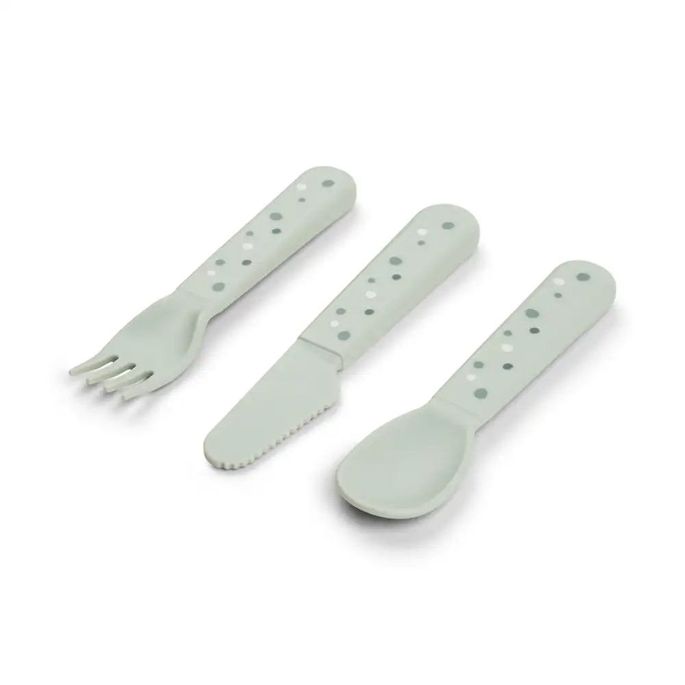 Foodie couverts set de 3 Happy dots Vert  - Image 3