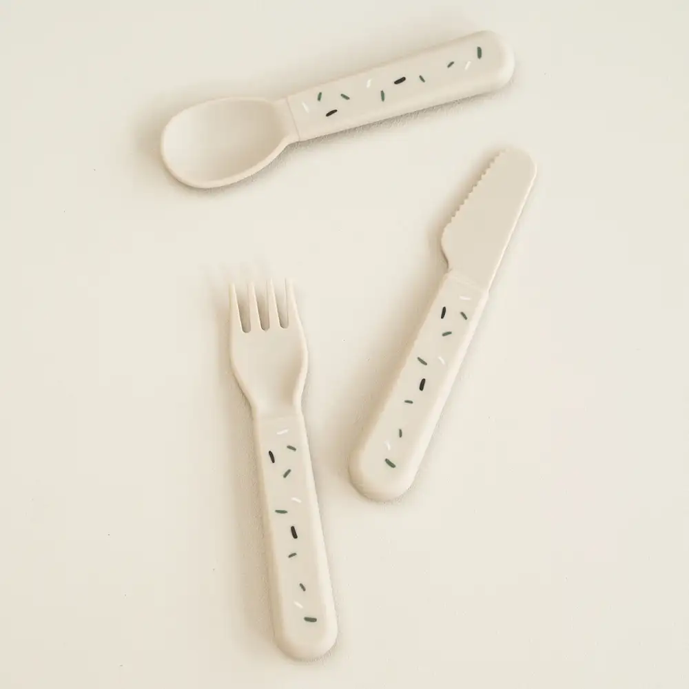Foodie couverts set de 3 Confetti Sable  - Image 4