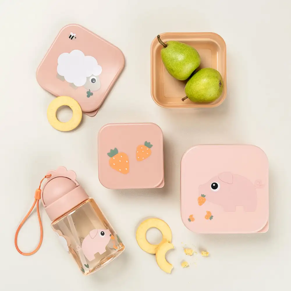 Boîte à goûter lot de 3 Tiny farm Rose  - Image 3
