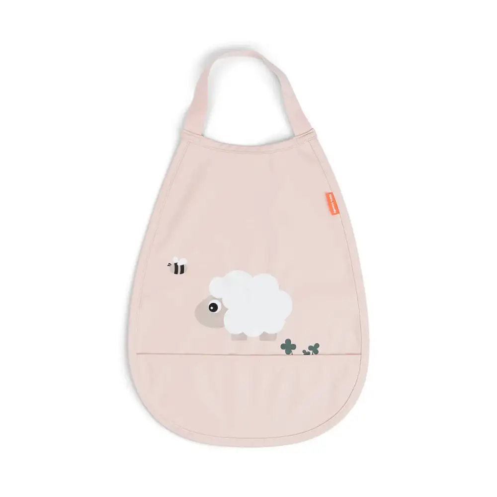 Bavoir élastique Tiny farm Rose 