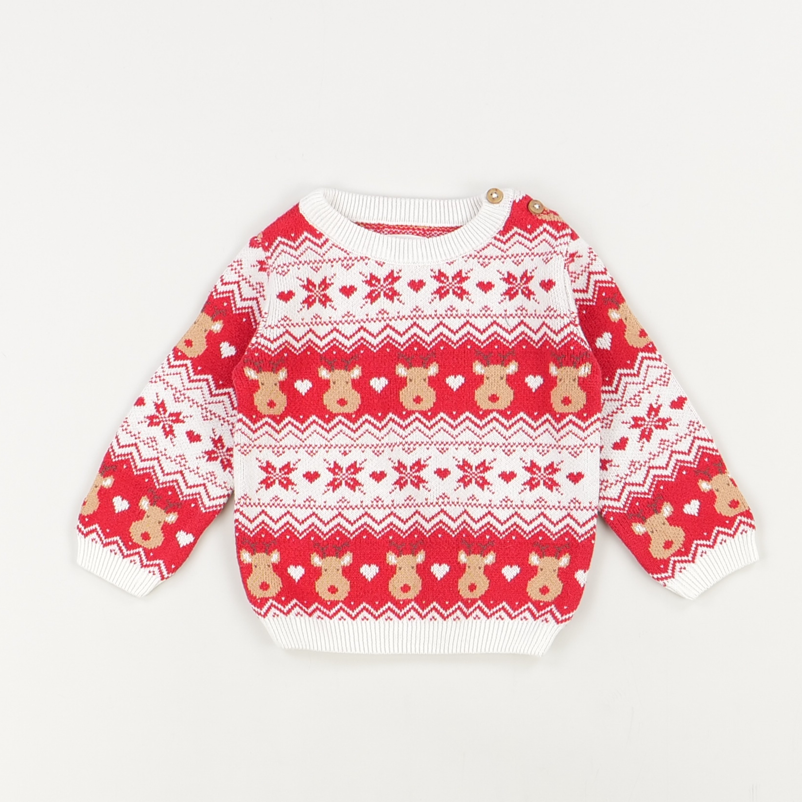 Pull rouge - Baby - Garçon 6 mois - Seconde Main