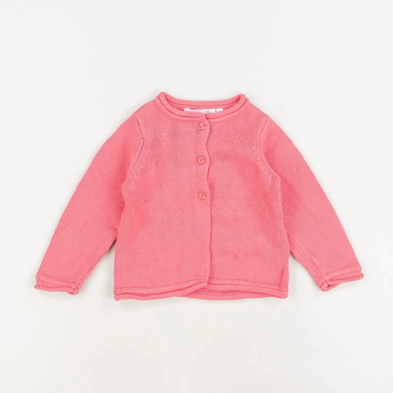 Gilet rose - Cadet Rouselle - Fille 6 mois - Seconde Main