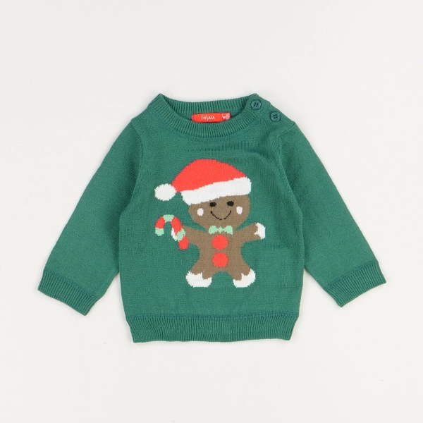 Pull vert - Tissaia - Garçon 6 mois - Seconde Main