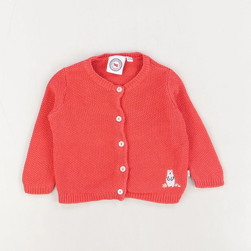Gilet rouge - La compagnie des petits - Fille 6 mois - Seconde Main