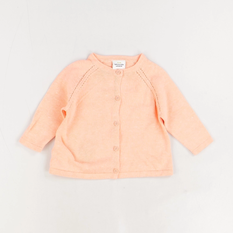 Gilet orange - Tape à l'oeil - Fille 6 mois - Seconde Main