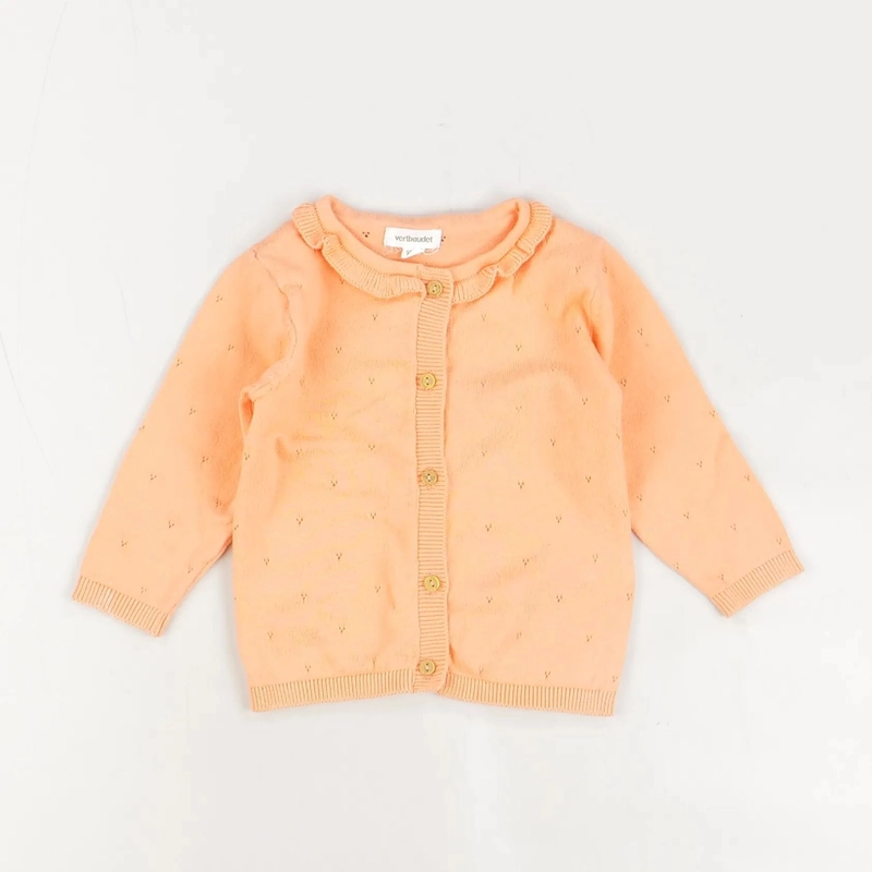 Gilet orange - Vertbaudet - Fille 12 mois - Seconde Main