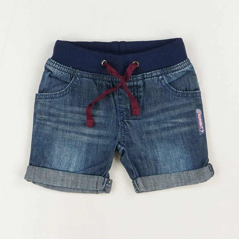 Short bleu - Alphabet - Garçon 6 mois - Seconde Main