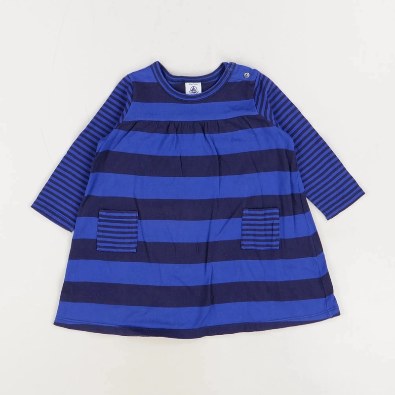 Robe bleu - Petit Bateau - Fille 12 mois - Seconde Main