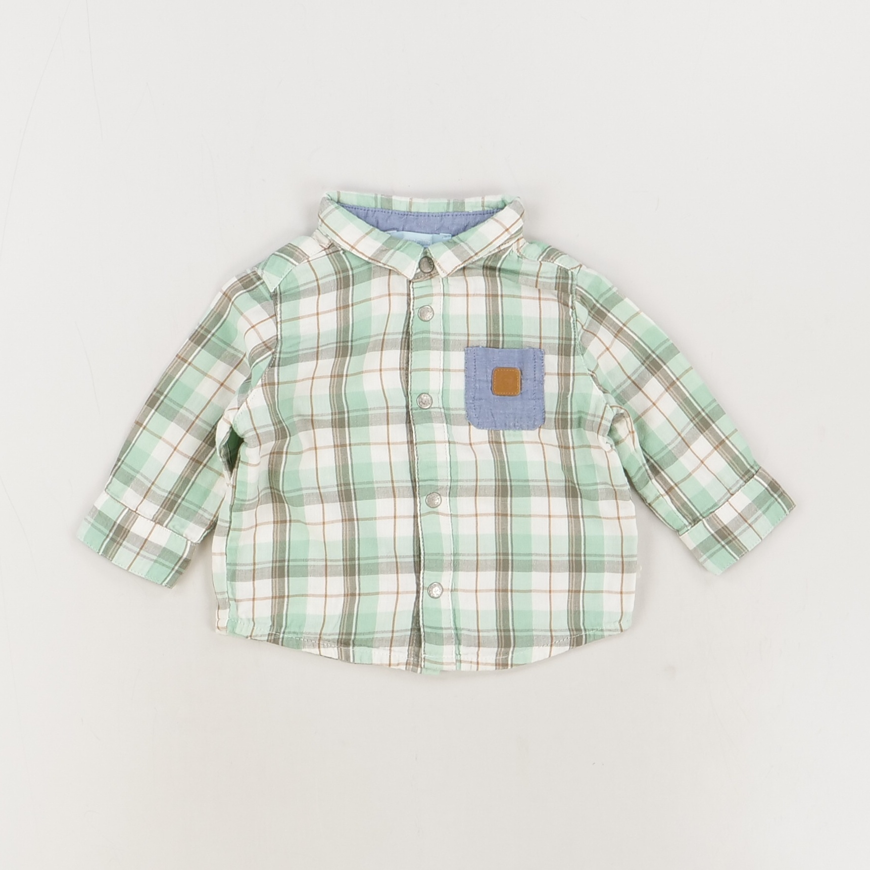 Chemise vert - Obaibi - Garçon 3 mois - Seconde Main