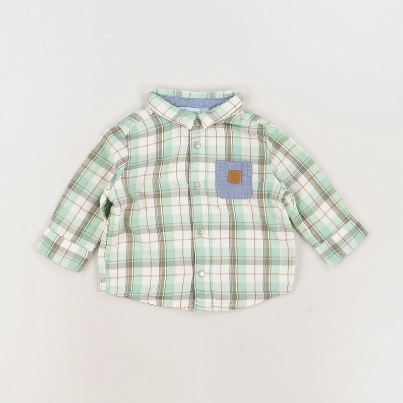 Chemise vert - Obaibi - Garçon 3 mois - Seconde Main