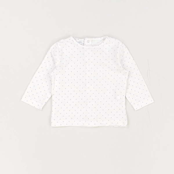 T-shirt blanc - Kitchoun - Fille 9 mois - Seconde Main