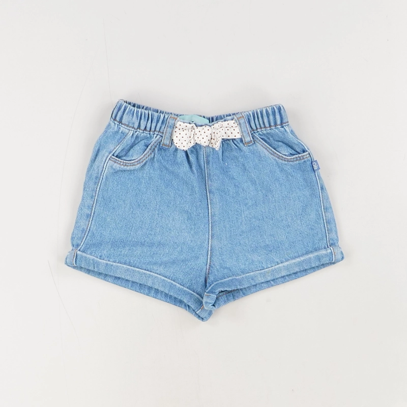 Short bleu clair - Obaibi - Fille 18 mois - Seconde Main