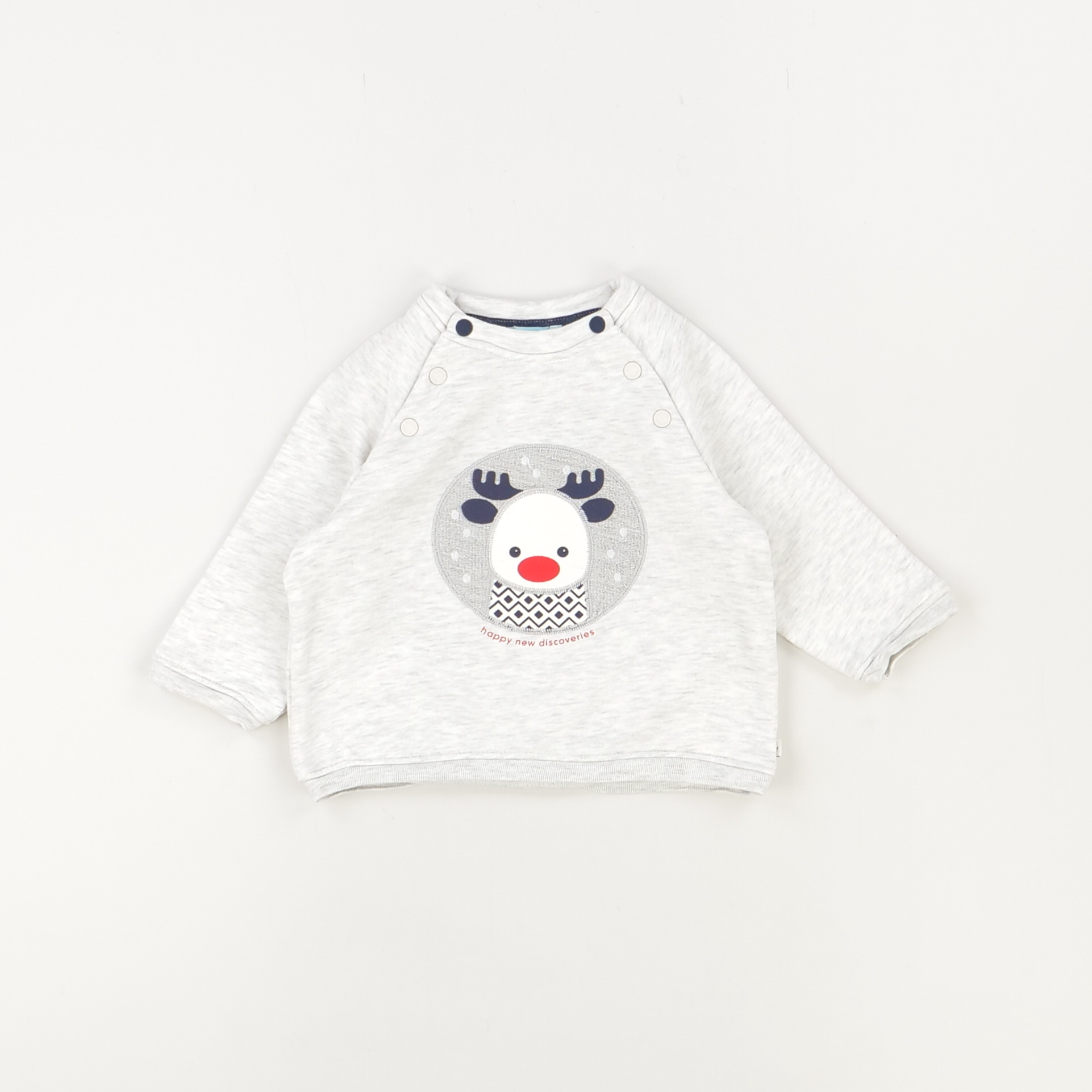 Pull gris - Obaibi - Garçon 6 mois - Seconde Main