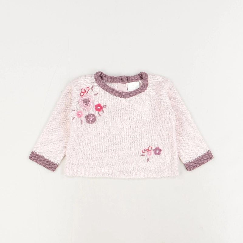 Pull rose - Sans marque - Fille 6 mois - Seconde Main