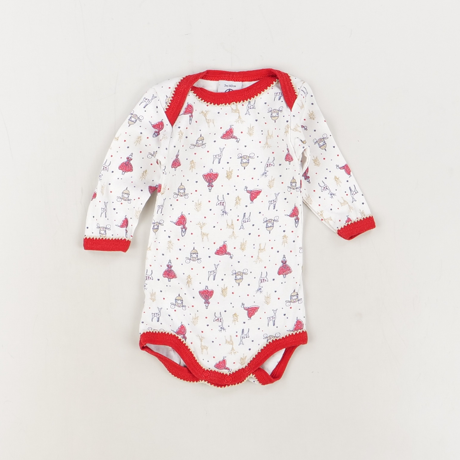 Body blanc - Petit Bateau - Fille 3 mois - Seconde Main