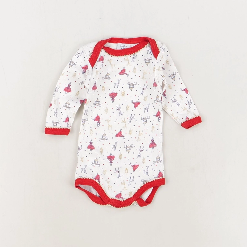 Body blanc - Petit Bateau - Fille 3 mois - Seconde Main