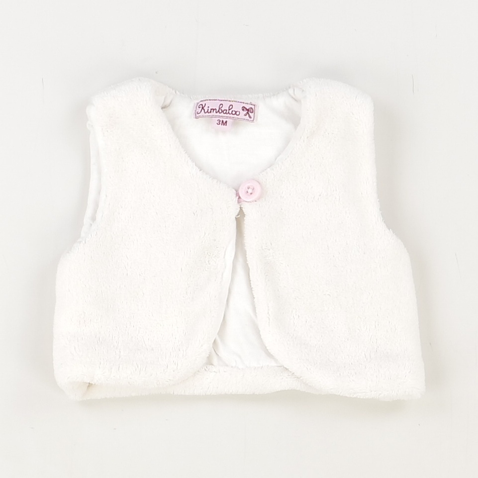 Gilet blanc - Kimbaloo - Fille 3 mois - Seconde Main