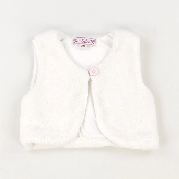 Gilet blanc - Kimbaloo - Fille 3 mois - Seconde Main