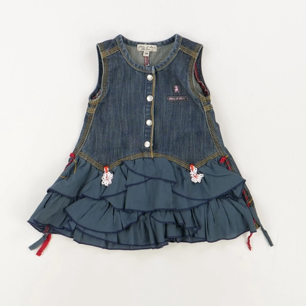 Robe bleu - Eliane Et Lena - Fille 3 mois - Seconde Main