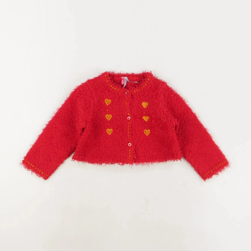Gilet rouge - Orchestra - Fille 9 mois - Seconde Main