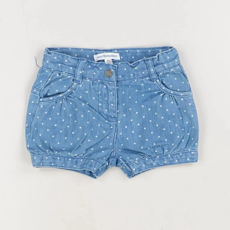 Short bleu clair - Vertbaudet - Fille 6 mois - Seconde Main