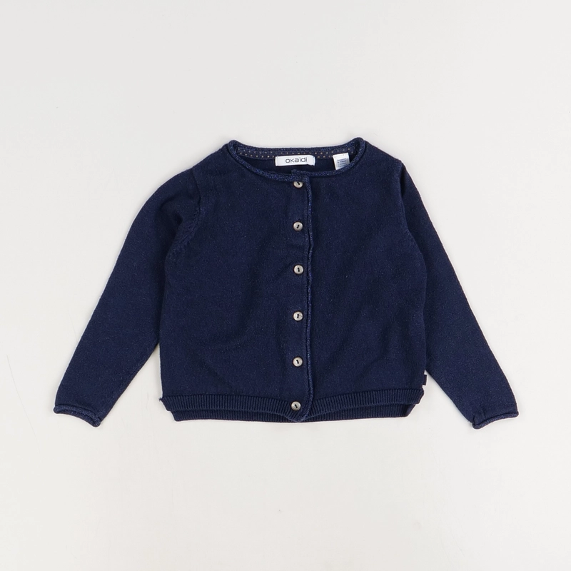 Gilet bleu - Okaidi - Garçon 2 ans - Seconde Main