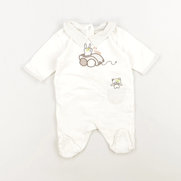 Pyjama blanc - Kitchoun - Fille 1 mois - Seconde Main