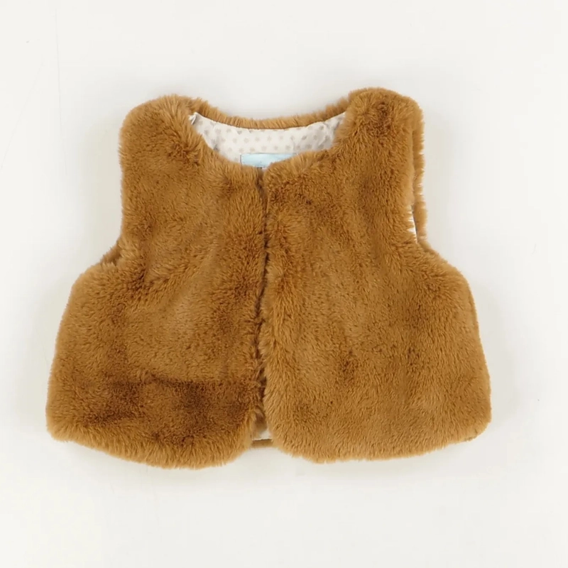 Gilet marron - Obaibi - Fille 12 mois - Seconde Main