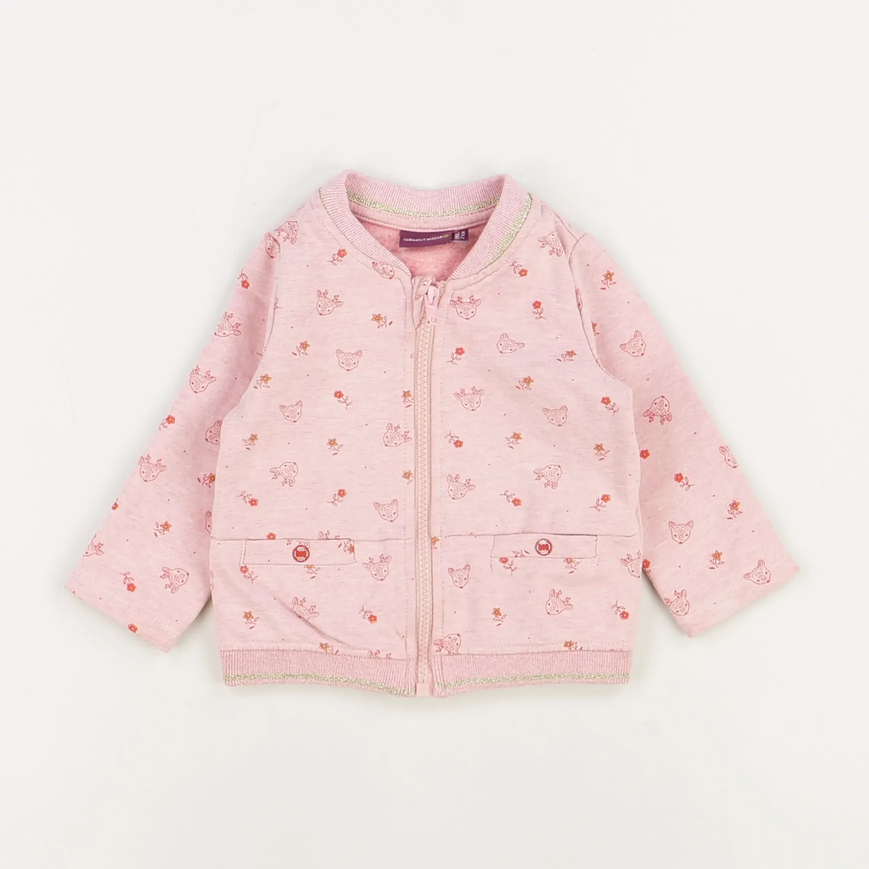 Pull rose - Sergent Major - Fille 9 mois - Seconde Main