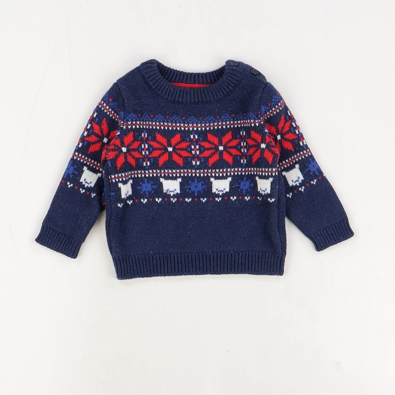 Pull multicolore - Mots d'Enfants - Garçon 3 mois - Seconde Main