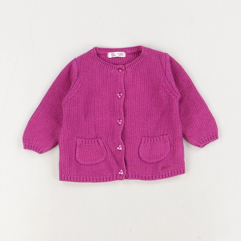 Gilet rose - Du pareil au même - Fille 6 mois - Seconde Main