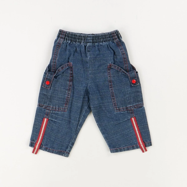Pantalon bleu - 3 Pommes - Garçon 6 mois - Seconde Main