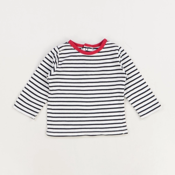 T-shirt bleu - Terre de marins - Fille 6 mois - Seconde Main