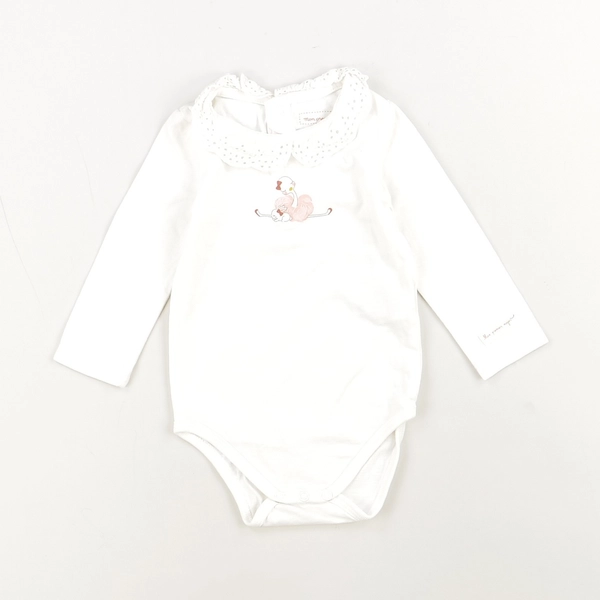 Body blanc - Mon premier major - Fille 6 mois - Seconde Main