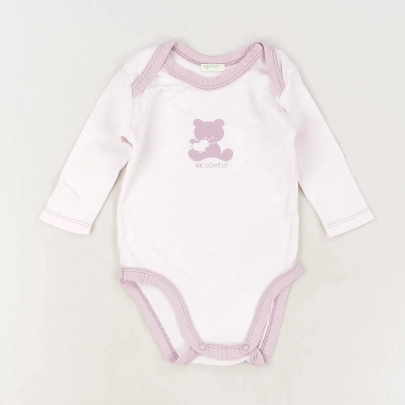 Body blanc - United Colors of Benetton - Fille 3 mois - Seconde Main
