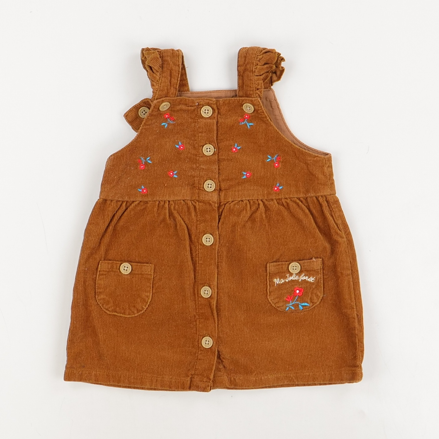 Robe marron - Mots d'enfants - Fille 6 mois - Seconde Main
