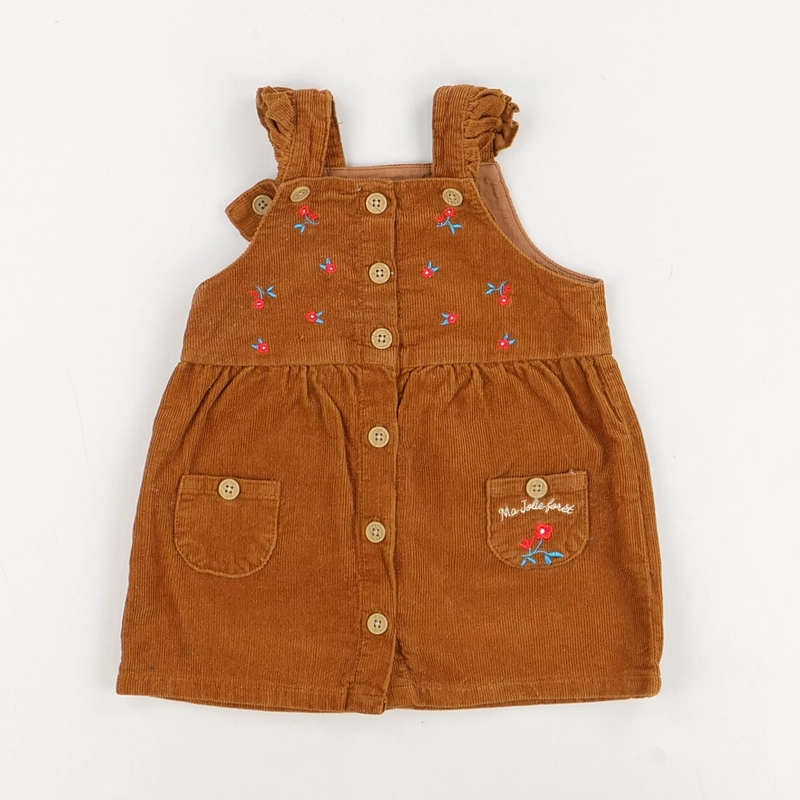 Robe marron - Mots d'enfants - Fille 6 mois - Seconde Main